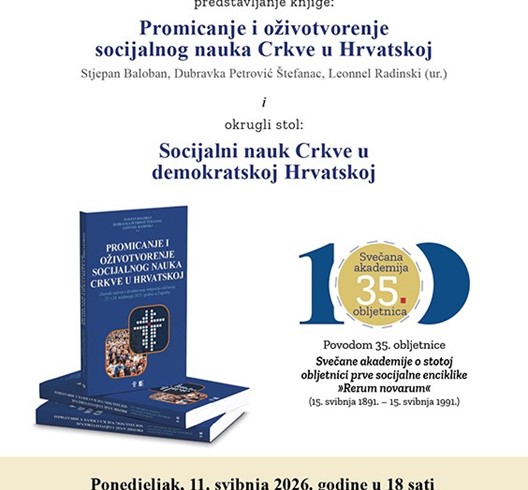 Predstavljanje knjige i okrugli stol "Socijalni nauk Crkve u demokratskoj Hrvatskoj"